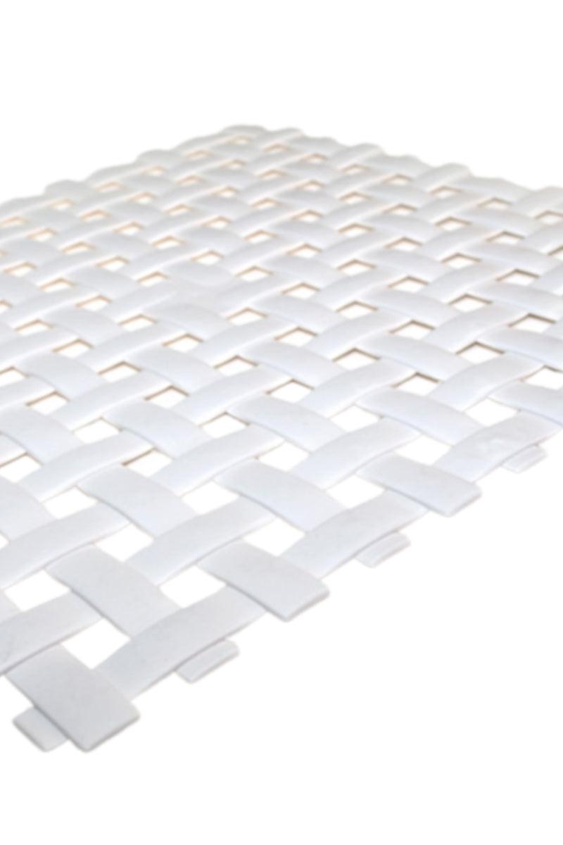 Plexo skridsikker bademåtter med sugekopper hvid - Valdi