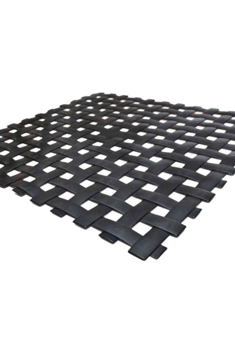 Plexo skridsikker bademåtte med sugekopper sort