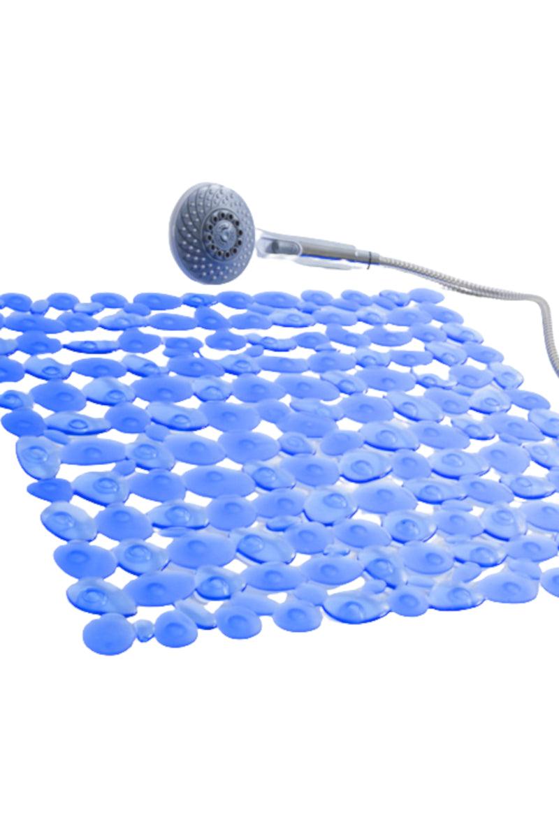 Riverstone skridsikker bademåtte med sugekopper lys blå