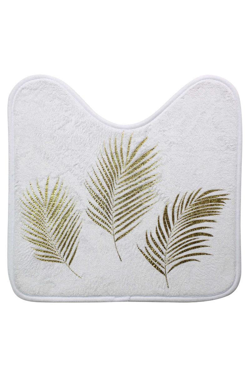 Toiletmåtte Orbella hvid og gul