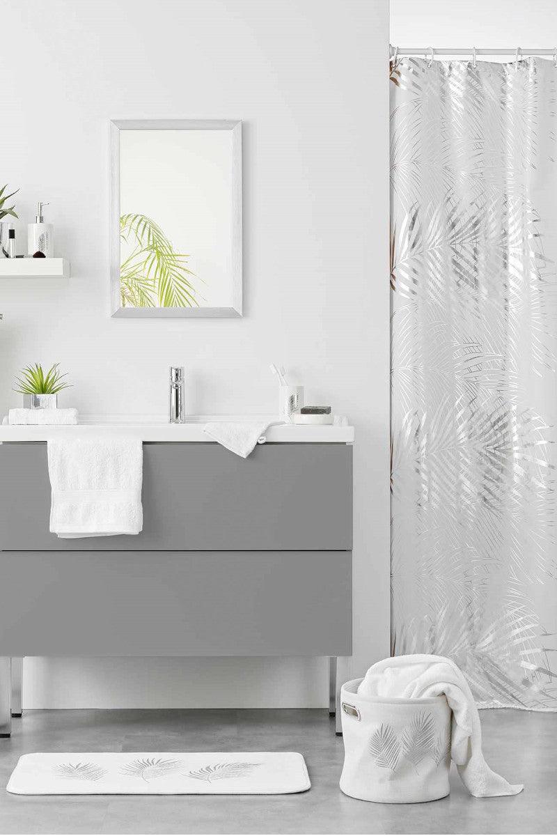 Toiletmåtte Orbella hvid og sølv - Valdi