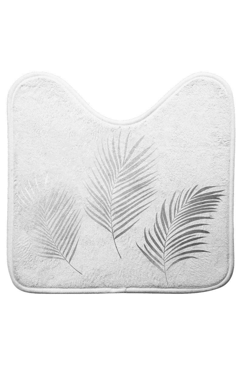 Toiletmåtte Orbella hvid og sølv