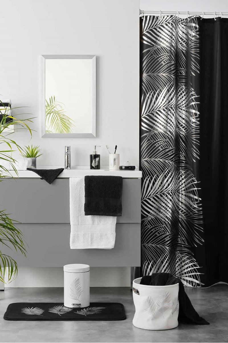 Toiletmåtte Orbella sort og sølv - Valdi