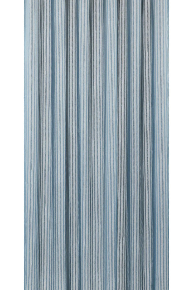 Compliments badeforhæng lines m. ringe havblå 140x200cm
