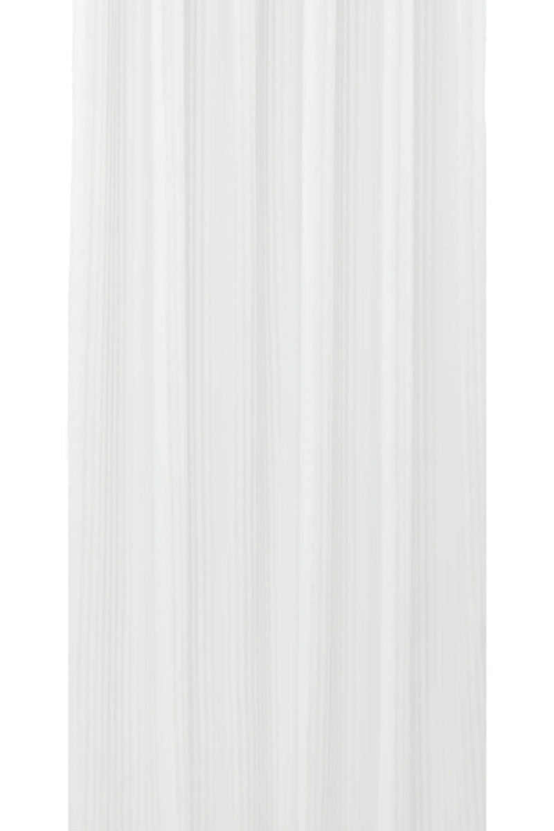 Compliments badeforhæng lines m. rynkebånd hvid 140x220cm