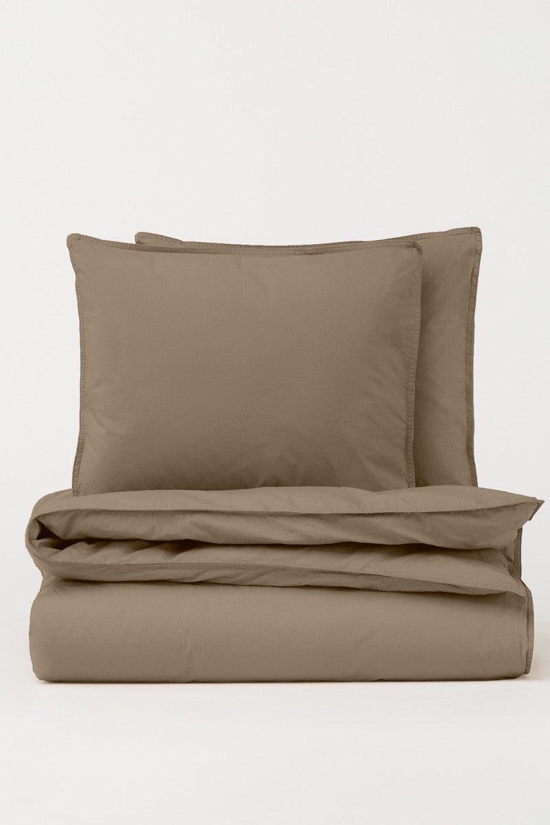 DAWN sengetøj percale mocha brown 200x200cm