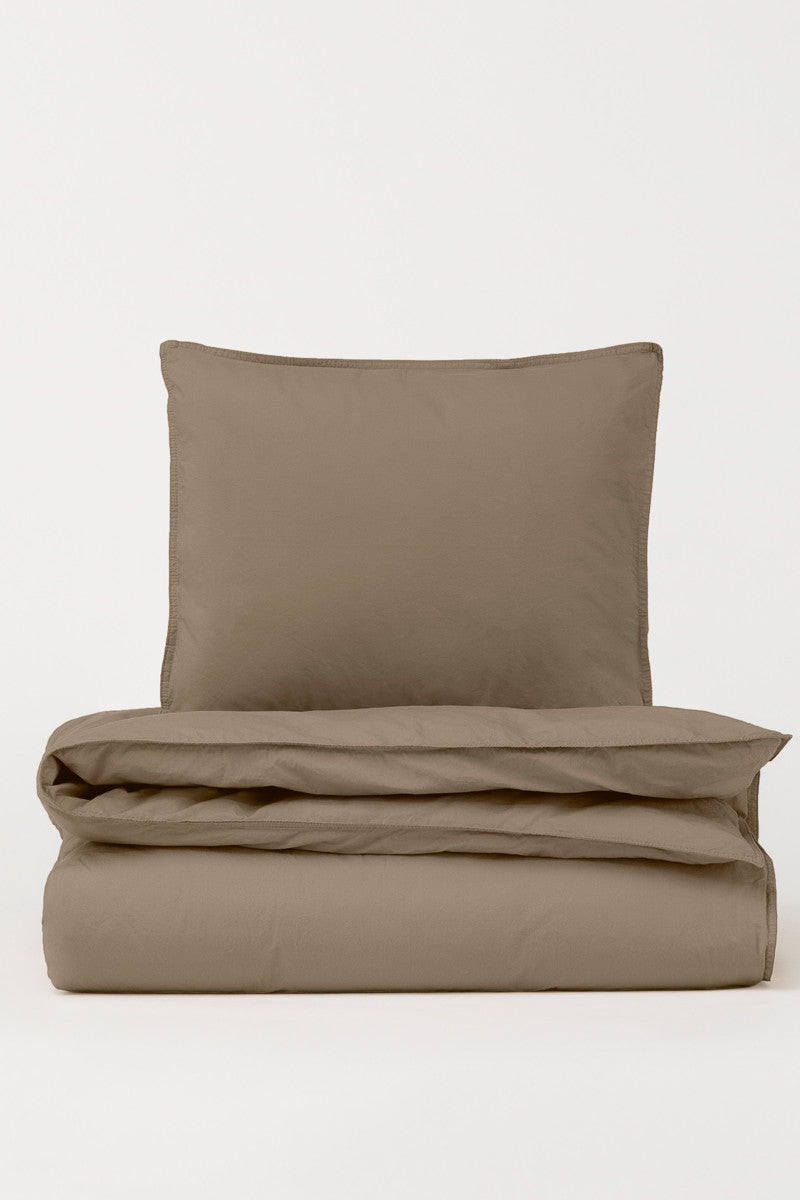 DAWN sengetøj percale mocha brown 140x200cm