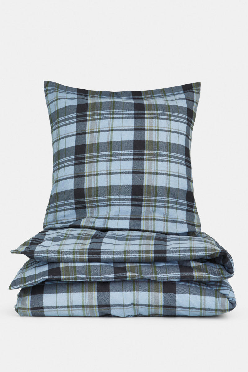 Engholm Flora Flonel sengetøj Dove blue 140x200cm