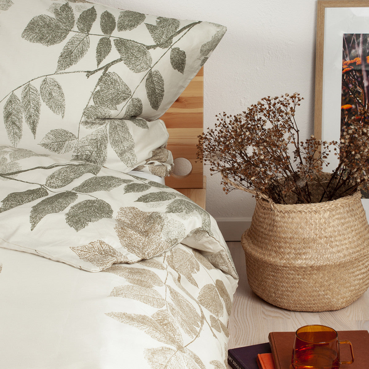 Nordisk tekstil grain sengetøj olive 140x220cm
