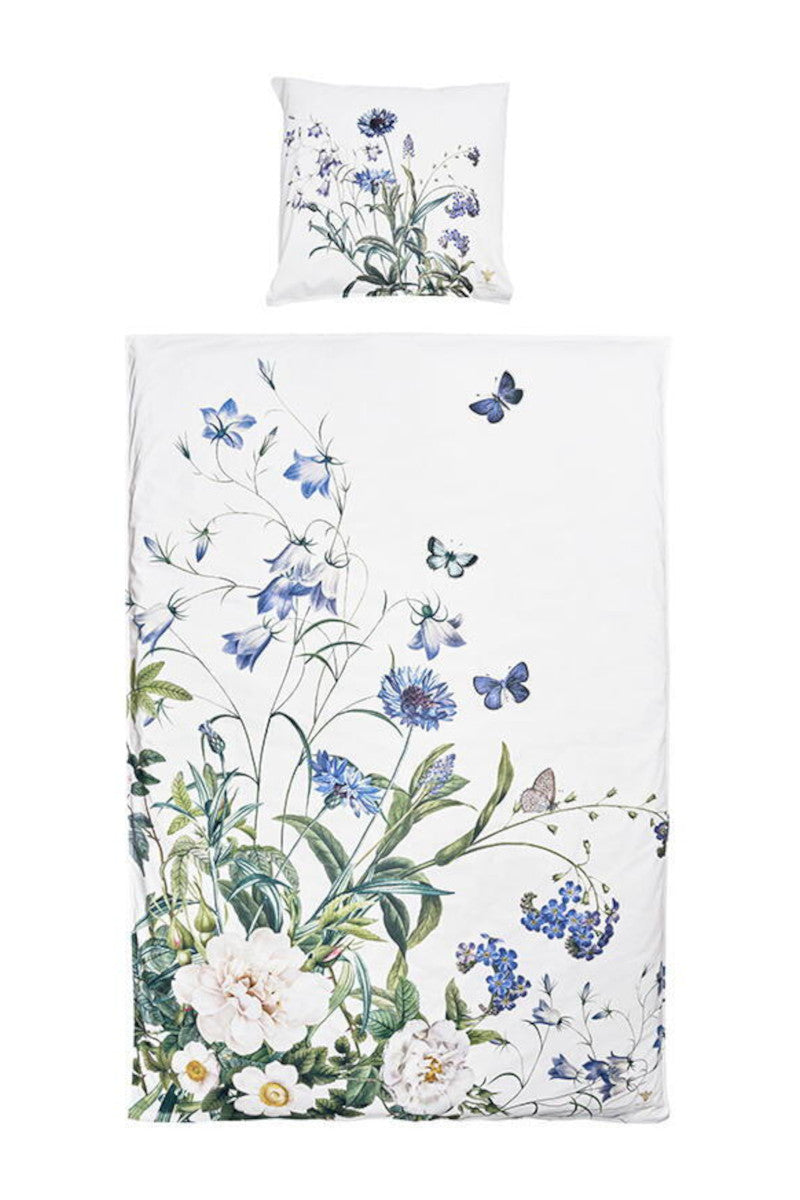 Jim Lyngvild Økologisk sengetøj Flower Garden Blue 140x200cm