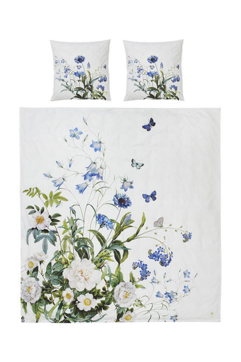 Jim Lyngvild Økologisk sengetøj Flower Garden Blue 200x220cm