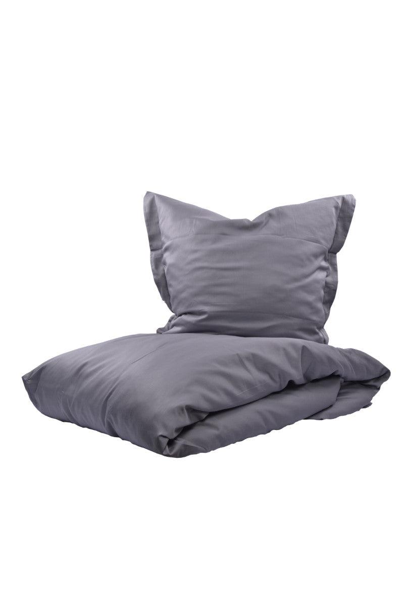 Engholm satin sengetøj ensfarvet grå
