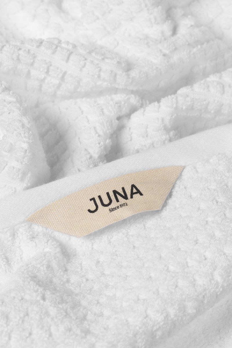Juna Check Håndklæde hvid 50x100cm