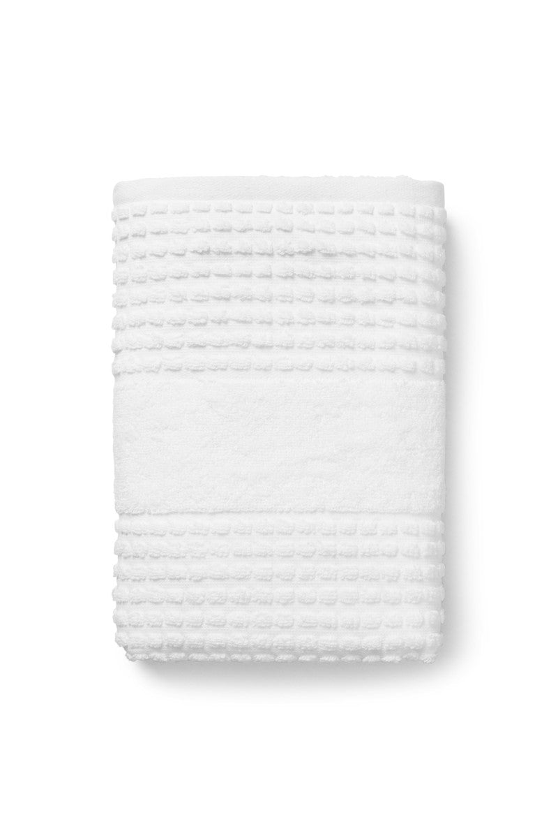 Juna Check Håndklæde hvid 70x140cm