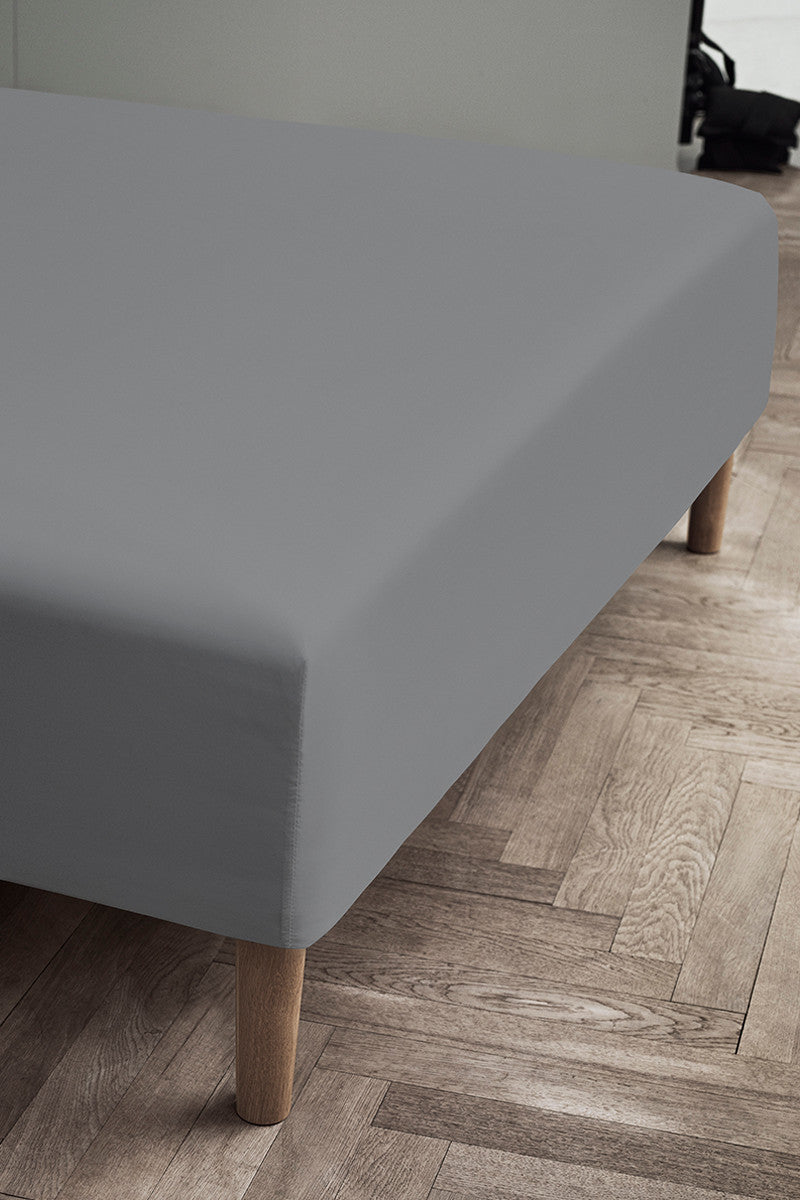 Juna Percale boxlagen grå 90x200x30cm
