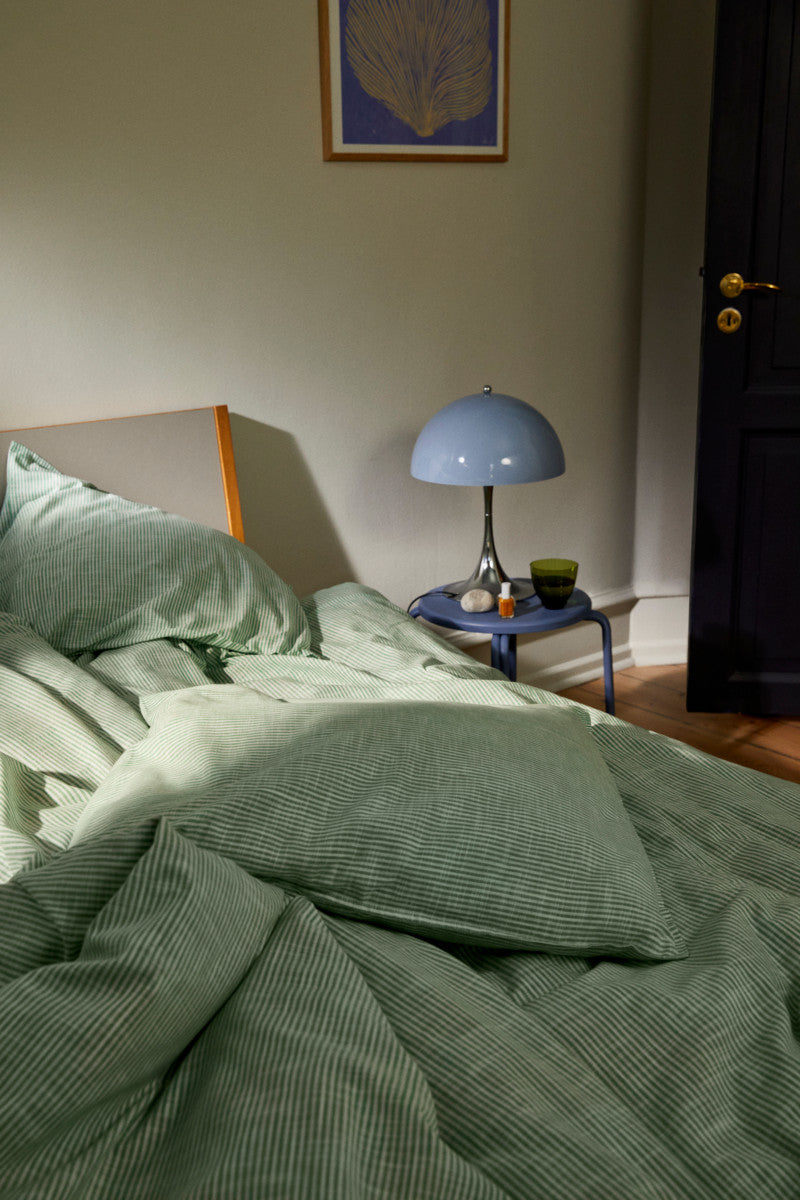 Juna sengetøj Monochrome lines grøn/hvid 200x220cm