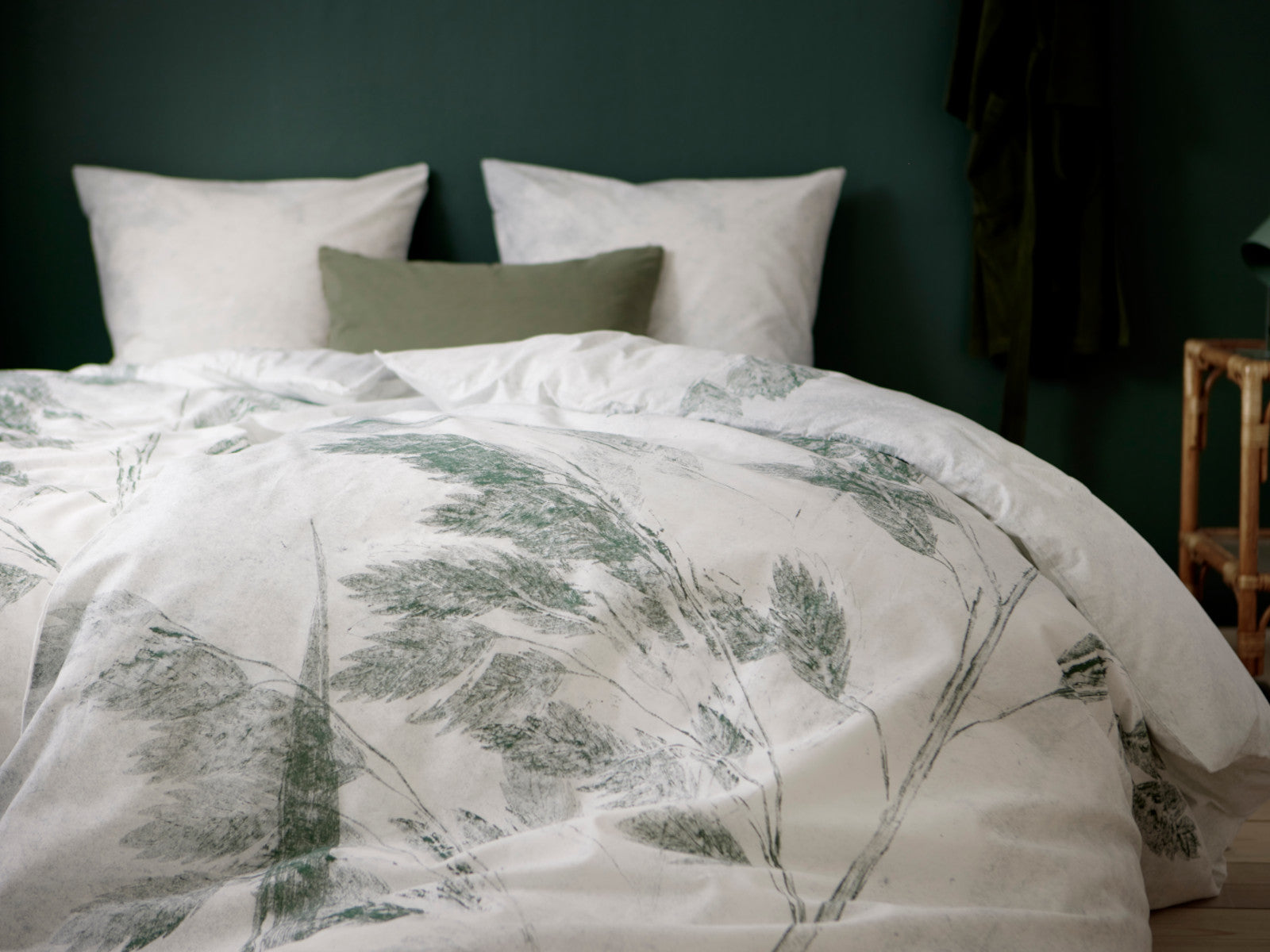 Södahl Organic Oat grass sengetøj Jade Green 140x200cm
