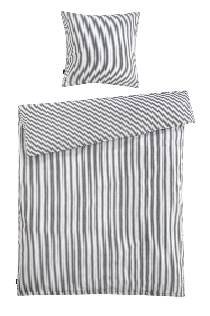 bySKAGEN Sengetøj Helle Sort striber 140x220cm