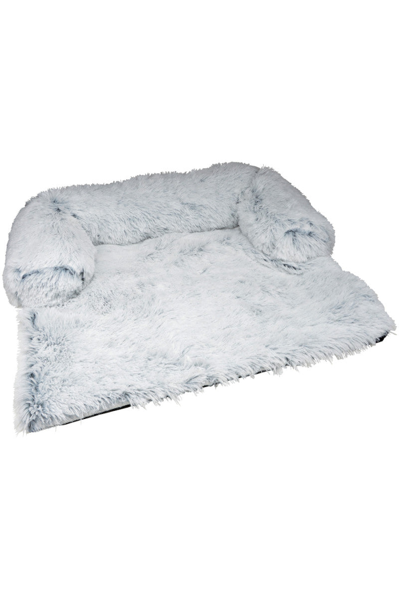 Fluffy sofa hundeseng hvid 85x100x15cm