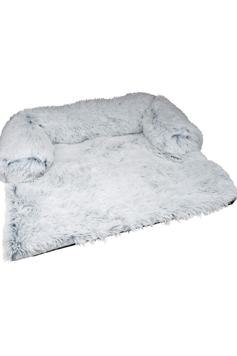 Fluffy sofa hundeseng hvid 95x120x15cm
