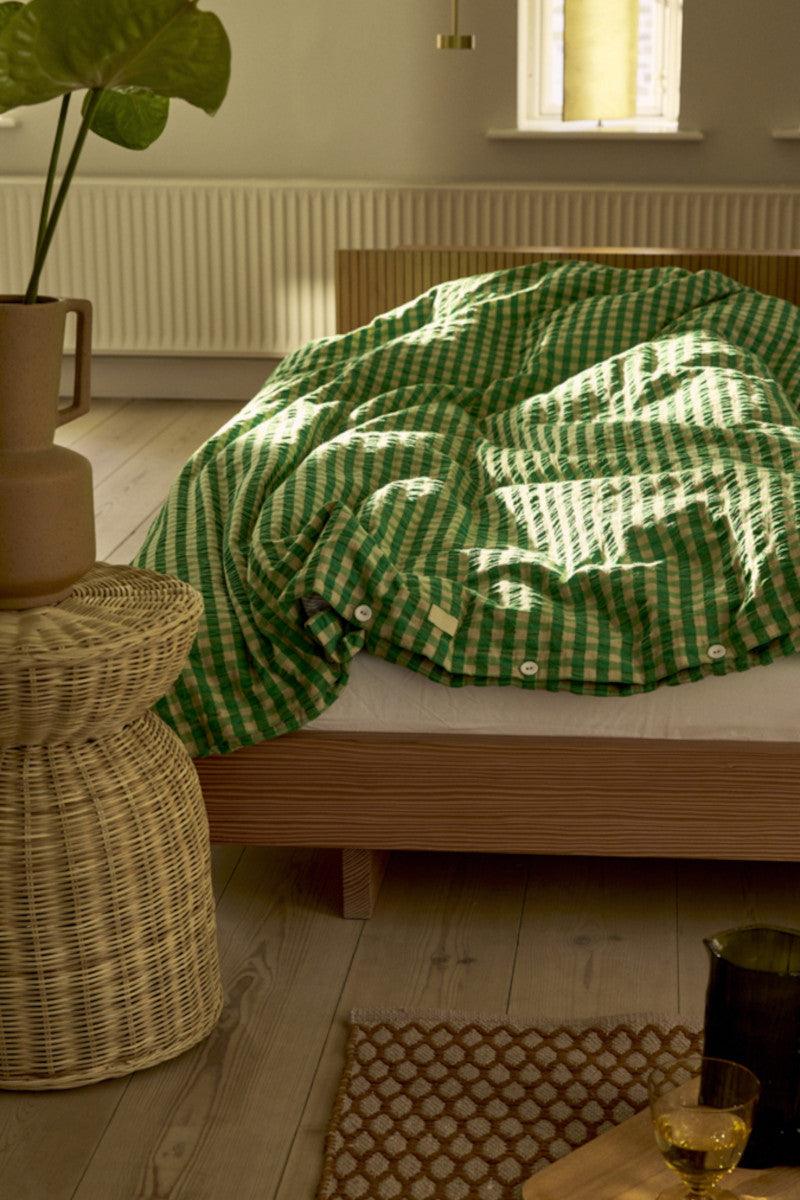 Bæk&Bølge sengetøj grøn/sand