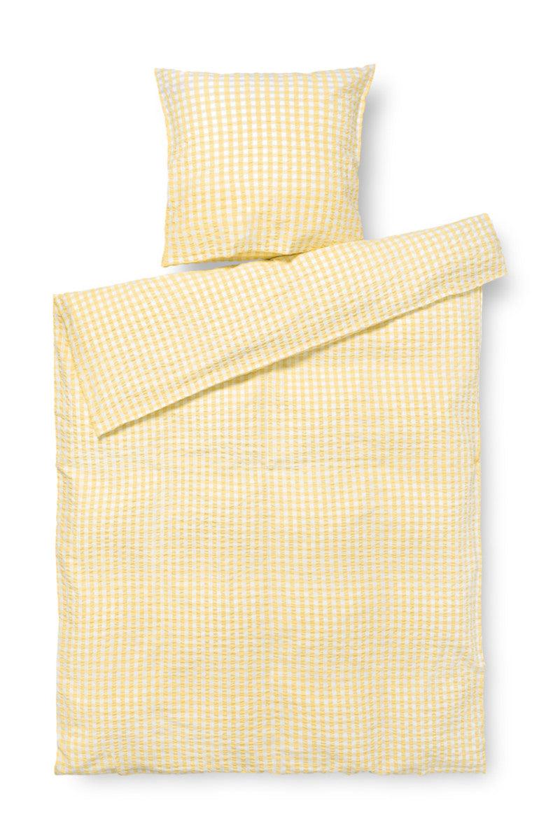 Juna sengetøj Bæk&Bølge gul/hvid 140x200cm