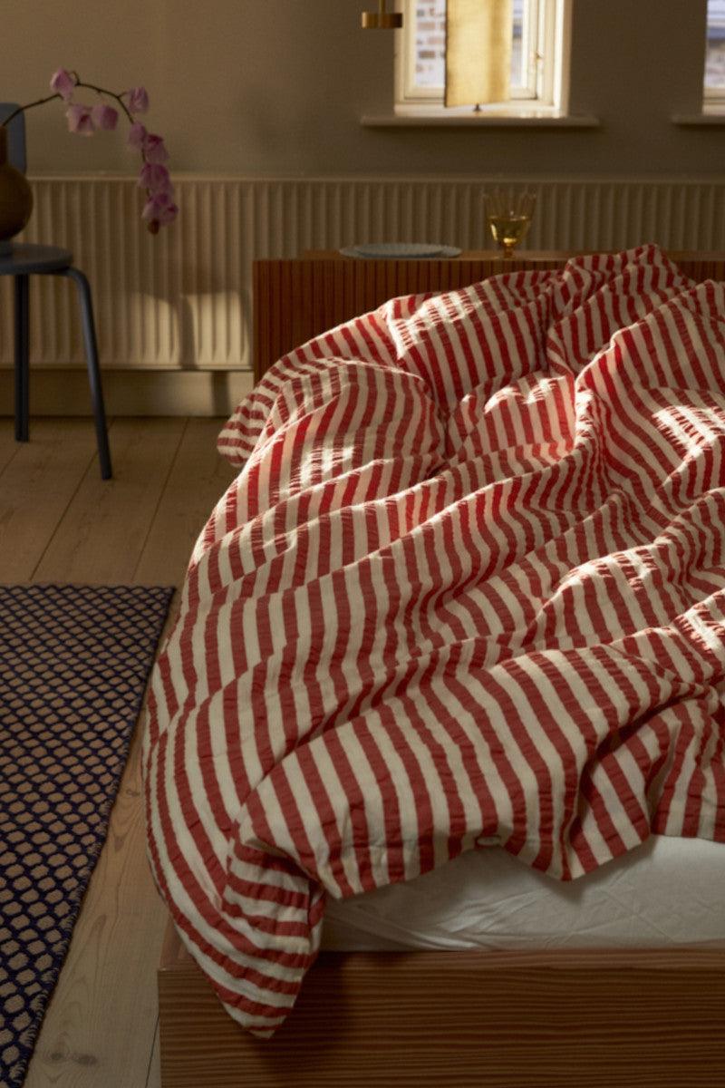 Juna Bæk&bølge sengetøj 140x220cm chilli/birk